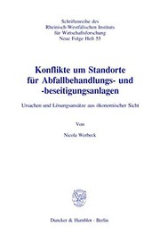 Front cover of Konflikte um Standorte für Abfallbehandlungs- und -beseitigungsanlagen by Nicola Werbeck