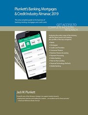 Front cover of Plunkett's Banking, Mortgages and Credit Industry Almanac 2019 by Jack W. Plunkett