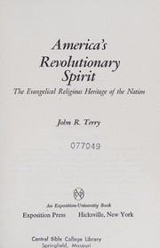 Front cover of America's Revolutionary spirit by John Terry