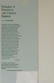 Cover of Prejudice and Promise in Fifteenth Century England by Kingsford, Charles Lethbridge