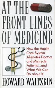 Front cover of At the Front Lines of Medicine by Howard Waitzkin