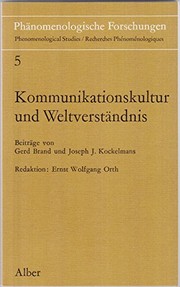 Front cover of Kommunikationskultur und Weltverständnis by Gerd Brand