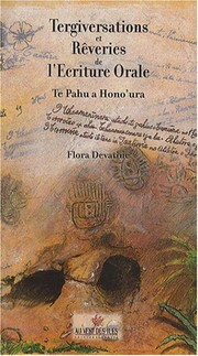 Front cover of Tergiversations et rev̂eries de l'écriture orale by Flora Devatine