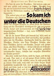 Front cover of So kam ich unter die Deutschen by Erich Fried