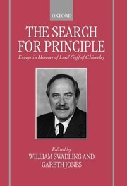 Front cover of The search for principle by Goff of Chieveley, Robert Goff Baron
