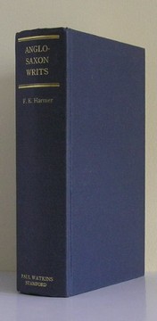 Cover of Anglo-Saxon writs by Florence E. Harmer