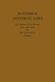 Cover of The federal antitrust laws by United States