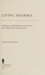 Cover of Living dharma by Jack Kornfield