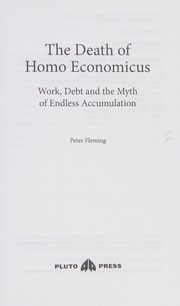 Front cover of Death of Homo Economicus by Peter Fleming