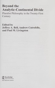 Cover of Beyond the Analytic-Continental Divide by Jeffrey A. Bell