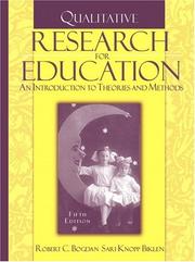 Cover of Qualitative research for education by Robert Bogdan