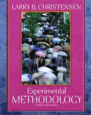 Front cover of Experimental Methodology by Larry B. Christensen