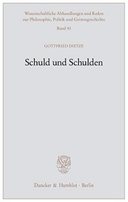 Cover of Schuld und Schulden by Gottfried Dietze