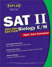 Front cover of Kaplan SAT II Biology E/M 2003-2004 by Kaplan Publishing