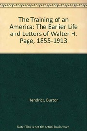Cover of The training of an American by Burton Jesse Hendrick