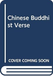 Front cover of Chinese Buddhist verse by Robinson, Richard H.