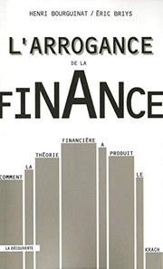 Front cover of L'arrogance de la finance by Henri Bourguinat