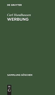 Cover of Werbung by Carl Hundhausen
