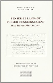 Front cover of Penser le langage, penser l'enseignement by Serge Martin
