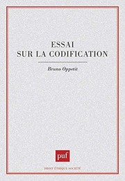 Cover of Essai sur la codification by Bruno Oppetit