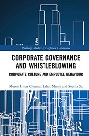 Front cover of Corporate Governance and Whistleblowing by Moeen Cheema