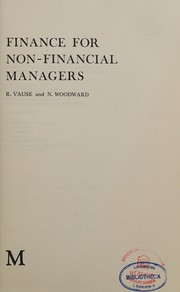 Cover of Finance for non-financial managers by R. Vause