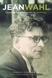 Cover of Transcendence and the Concrete by Jean Wahl