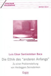 Front cover of Die Ethik des "anderen Anfangs" by Luis César Santiesteban Baca