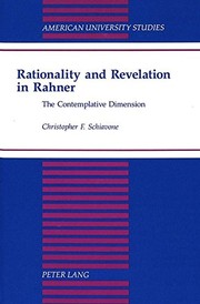 Front cover of Rationality and revelation in Rahner by Christopher F. Schiavone