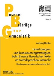 Front cover of Lesestrategien Und Lesesteuerungs-Strategien Beim Einsatz Literarischer Texte Im Fremdsprachenunterricht by Andrzej Denka