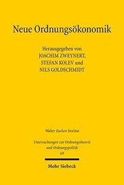 Front cover of Neue Ordnungskonomik by Nils Goldschmidt