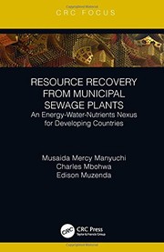 Front cover of Resource Recovery from Municipal Sewage Plants by Musaida Mercy Manyuchi