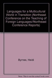 Front cover of Languages for a multicultural world in transition by Northeast Conference on the Teaching of Foreign Languages (1992)