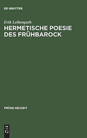 Front cover of Hermetische Poesie des Frühbarock by Erik Leibenguth
