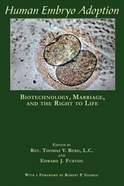 Cover of Human embryo adoption by Edward James Furton