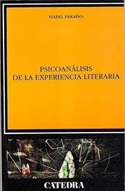 Cover of Psicoanálisis de la experiencia literaria by Isabel Paraíso de Leal