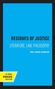 Front cover of Residues of Justice by Wai-Chee Dimock