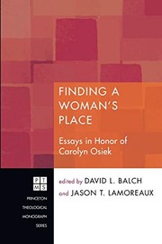 Cover of Finding a woman's place by Carolyn Osiek