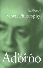 Cover of Problems of Moral Philosophy by Theodor W. Adorno