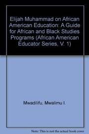 Cover of Elijah Muhammad on African American education by E. Curtis Alexander
