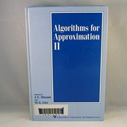Front cover of Algorithms for approximation II by International Conference on Algorithms for Approximation (2nd 1988 Royal Military College of Science, Shrivenham, England)