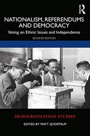 Front cover of Nationalism, Referendums and Democracy by Matt Qvortrup