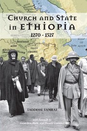 Front cover of Church and state in Ethiopia, 1270-1527 by Taddesse Tamrat