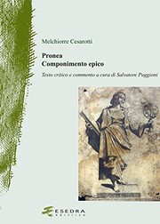 Cover of Pronea by Melchiorre Cesarotti