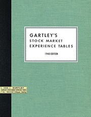 Front cover of Gartley's Stock Market Experience Tables by H. M. Gartley