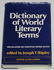 Cover of Dictionary of world literary terms by Joseph T. Shipley