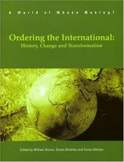 Cover of Ordering the international by Simon Bromley