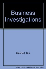 Front cover of Business investigations by Iain MacNeil