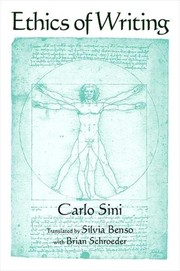 Front cover of Ethics of writing by Carlo Sini