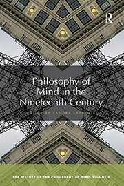 Front cover of Philosophy of Mind in the Nineteenth Century by Sandra Lapointe